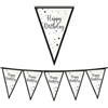 BIG PARTY Festone bandiere Happy Birthday - 3 m - Big Party (unità vendita 1 pz.)