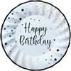 BIG PARTY Piatto Happy Birthday - diametro 25 cm - carta - Big Party - conf. 8 pezzi (unità vendita 1 pz.)