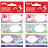Apli Unicorni - Etichette scolastiche set da 9 pezzi, 89 x 36 mm, Multicolore (Confezione da 2)