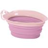 United Pets Leaf Bowl Ciotola da Viaggio per Cani, di Design, Pieghevole e Portatile, in Silicone Atossico, rosa, Taglia unica