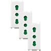 VIMAR 0R14203 Plana Bpresa con protezione Sicury 2P+T 16A standard italiano tipo P17/11, bianco (Confezione da 3)