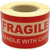 MD Labels KRAFT Etichette su rotolo 100 x 50 mm - 200 etichette - Fragile handle con adesivo per la spedizione - Istruzioni per la spedizione, etichette adesive