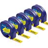 Wonfoucs Nastro per Etichette Wonfoucs Compatibile con dymo LetraTag 12 mm x 4 m