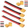 GTIWUNG 2 Paia XT60 Connettore Maschio Femmina con Cavo di Silicone 100mm 12AWG, 2 Paia XT-60 Spina-connettore per Batteria RC Lipo FPV Drone