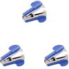 D.RECT Levapunti in Metallo con Supporto Basso | Rimuovi Punti Metallici per Uso Quotidiano in Ufficio e a Casa | Forma Ergonomica, Piccolo | Colore: Blu