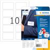 HERMA 4587 Etichette con nome DIN A4 rimovibili, set da 32 (80 x 50 mm, 320 fogli, acetato seta) autoadesive, stampabili, rimovibili, 3.200 etichette adesive, bianche