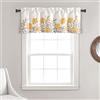 Lush Decor Aprile - Mantovana per finestra filtrante con luce, 45,7 x 132,1 cm, colore: Giallo e grigio