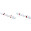 Westmark Mattarello, Con anelli di distanziamento, Lunghezza: 22,2 cm, Plastica/Silicone, Bianco/Rosso/Arancione, 30462280 (Confezione da 2)