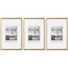 Walther Design KG030H Galeria, Cornice in Plastica, Oro, 20 x 30 cm (Confezione da 3)