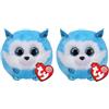 Ty - Peluche - Puffies - Cane Husky -Prince - Azzurro - Cagnolini con occhioni Azzurri Glitter - Le Palline Beanie di Peluche morbide e coccolose - 10 Cm - 42513 (Confezione da 2)