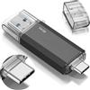 Iraecaey Chiavetta USB C 64 GB Portatile USB C Pen Drive 64GB perMacBook/Tablet/Smartphone Huawei, Samsung, Xiaomi, (Nero)