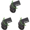 Ribimex Spazzola Orientabile per Pulizia Stufe a Pellet con Setole in Nylon, Nero, L (Confezione da 3)