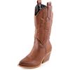 Toocool Stivali Donna Texani Cowboy Western camperos Scarpe Boots Y02 [37,Camel]