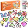 ARTDOT Diamond Painting Stickers Bambini, 38 Pezzi 5D Diamond Painting Kit, Adesivi Bambini per Pittura Diamante Giocattoli D'arte e Artigianato per Ragazze e Ragazzi di 6-12 Anni