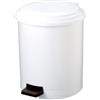 Adatto-M T906120 Pattumiera in plastica bianca a pedale 20 litri