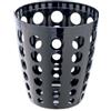 Adatto-M T906401 Gettacarte in plastica traforato nero 12 litri