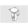 InoxLaser Arredo 91601.00 Ruota girevole cromata c/freno con piastra dia mm 100xh140