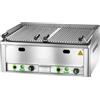 Fimar attrezzature per la ristorazione p GL66 Griglia a pietra lavica alimentazione a gas con griglia doppia cottura acciaio inox