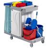 Forcar attrezzature per la ristorazione CA1616 Carrello in plastiCAmultiuso per pulizia 133x68x124h