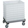 Forcar attrezzature per la ristorazione CB1443 Carrello per contenitori impasti pizza 60X40 in acciaio inox senza manico