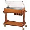 Forcar attrezzature per la ristorazione CL 2785 Carrello refrigerato piastre eutettiche legno cupola plexiglass colore noce