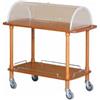 Forcar attrezzature per la ristorazione CLC 2012 Carrello servizio legno 2 piani cupola plx 110x55x107h colore noce