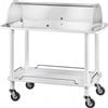 Forcar attrezzature per la ristorazione CLC2012B Carrello servizio legno bianco 2 piani cupola plx 110x55x107h