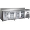 FORCAR-FREDDO G-GN4200TNG - Tavolo Refrigerato Ventilato Inox 4 porte a Vetro temp. +2/+8 °C
