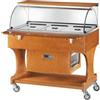 Forcar attrezzature per la ristorazione CLR2787NBT Carrello legno refrigerato (-5°+5°C) 3x1/1GN cupola/pianetto