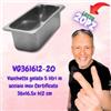 HOUSE VG361612-20 Vaschetta gelato in acciaio inox 360x165x h120 mm