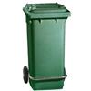 TTS 00005054 Pattumiera 120 L verde scuro con pedale e anello tendisacco