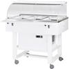 Forcar attrezzature per la ristorazione CLR2787NB Carrello legno refrigerato (+2°+10°C) 3x1/1GN cupola/pianetto - BIANCO