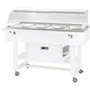 Forcar attrezzature per la ristorazione ELR2826BTB Carrello espositore legno refrigerato (-5°+5°C) 4x1/1GN cupola/pianetto - BIANCO