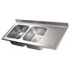 Top Lavelli Italia LV6021 Top lavello in acciaio inox AISI 304 dim.1400X600 2VP SG DX