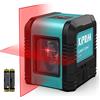 Kiprim LV1R Cross Livella Laser Modulo Doppia Linea Verticale/Orizzontale Laser, IP54 Antipolvere, Impermeabile, Anti-Goccia da 1 m, ±4° Livellamento Automatico