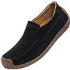 Harssidanzar Mocassini da Donna Classici Comfort Loafers in Pelle Scamosciata Lavoro Scarpe Piatte Casual SL259EU,Nero,Taglia 40