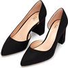 Rio Fiore Scarpe con Tacco, Décolleté Donna, Nere, 7 cm Tacco Largo, Ecopelle Scamosciata, Scarpe Eleganti, Сomodi Tacchi Nere, Y9610-1H-5 (Black Microfiber 37 EU)