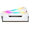 Corsair Vengeance RGB PRO 16 GB (2x8 GB) DDR4 3000MHz C15 XMP 2.0 Kit di Memoria Illuminato RGB LED Entusiasta, Bianca