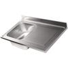 Top Lavelli Italia LV7014 Top lavello in acciaio inox AISI 304 dim.1200X700 1V SG DX