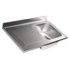 Top Lavelli Italia LV7015 Top lavello in acciaio inox AISI 304 dim.1200X700 1V SG SX