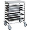 FORCAR CA1483 Carrello inox portateglie pasticceria 8 teglie 60x40