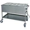 FORCAR CT1762 Carrello termico inox bagnomaria 4x1/1GN 148x65x85h