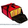 GI-METAL BTD4020 Borsa termica alto isolamento per 4 cartoni pizza ø 40 cm