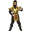 Dress Up America Costume Da Ninja Per Bambini - Costume Da Guerriero Samurai Feroce - Vestito Da Ninja Dorato Per Ragazzi E Ragazze