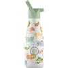 Cool Bottles - Borraccia Termica per Bambini - 260 ml - African Safari - Bottiglia Acqua Acciaio Inox - Bevande Fredde 36 Ore e Calde 18 Ore - Rifiniture con Disegno in Rilievo - Senza BPA