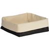 Premier Housewares 1901100 Cestino per Pane in Poliestere Nero e Cotone Crema