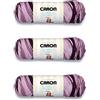 Caron Simply Soft - Filato viola uva sfumato, confezione da 3 pezzi da 141 g, acrilico, 4 medi (pettinati), 230 m, per maglia/uncinetto
