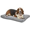 MidWest Homes for Pets QuietTime Deluxe, Lettino per animali in peluche riccio grigio sfumato, lavabile in lavatrice, morbido, con fondo antiscivolo, adatto per gabbie da 91 cm, misura intermedia