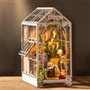ROBOTIME Book Nook Casa Delle Bambole in Legno, Miniatura Fai Da Te, Modello di Casa Puzzle con Luci LED, Casa, Decorazione Scaffale, Regalo Di Vacanza (Casa Di Fiore Di Vacanza)