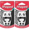 Maped Shaker Temperamatite 1 Foro Con Contenitore- Panda (Confezione da 2)